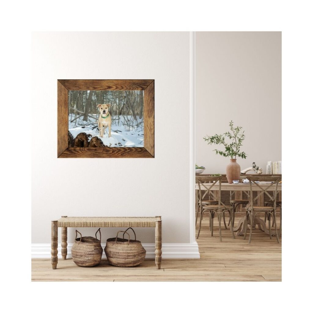 stunning framed artwork from Rita's winter portrait session
